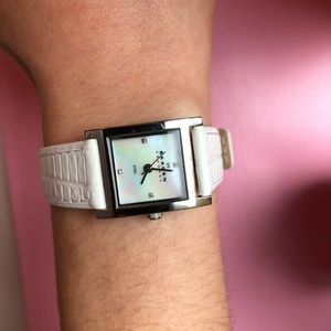 Skagen Watch - White Leather Band